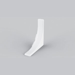 CoR 4 End by Panelmart — preformed PVC cove base end cap for sanitary termination of CoR 4 wall-to-wall runs