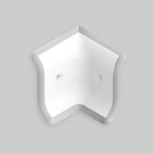 CoR Skirt S 2-Way Internal Corner by Panelmart — preformed PVC inside corner joining two sanitary base runs