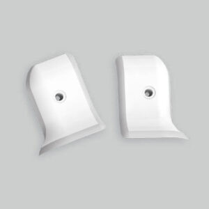 CoR Skirt S End Right by Panelmart — preformed PVC sanitary base end cap for right-hand closure of CoR Skirt S runs