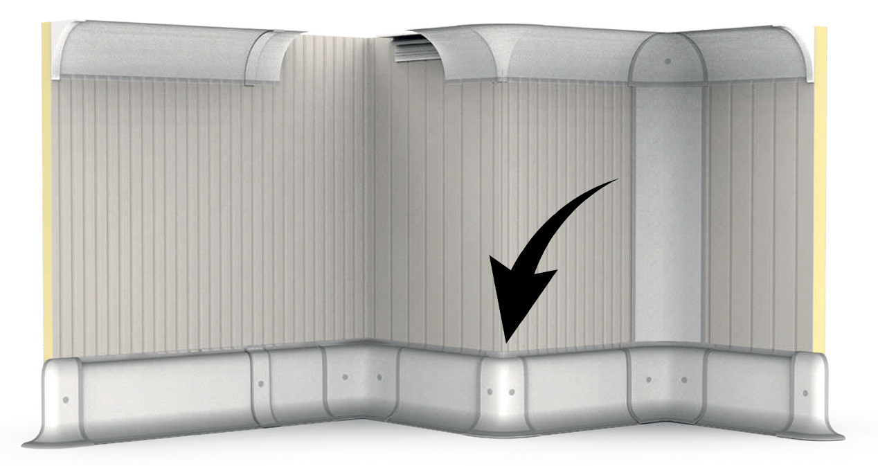 Example-of-installation-of-CoR-Skirt-S-2-Way-External-Corner Example-of-installation-of-CoR-Skirt-S-2-Way-External-Corner